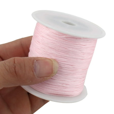 yards braided knot beading cord rope nylon string roll chinese pink diy