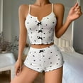 thumbnail image 4 of Huhudde Pajamas Sleeveless Summers Lounges Set Heart Printed Nighty Loungewear Soft Tanks Top and Shorts Sleepwear Nightwears, 4 of 16