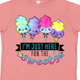 thumbnail image 4 of Inktastic I'm Just Here for the Sweets with Spun Sugar Candy Boys or Girls Toddler T-Shirt, 4 of 5