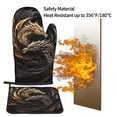 thumbnail image 5 of Gaeub Vintage Metal Dragon Print Oven Mitts and Pot Holders Sets of 2,Heat Resistant Pad,Cooking Gloves, for Baking BBQ Home Decor, 5 of 7