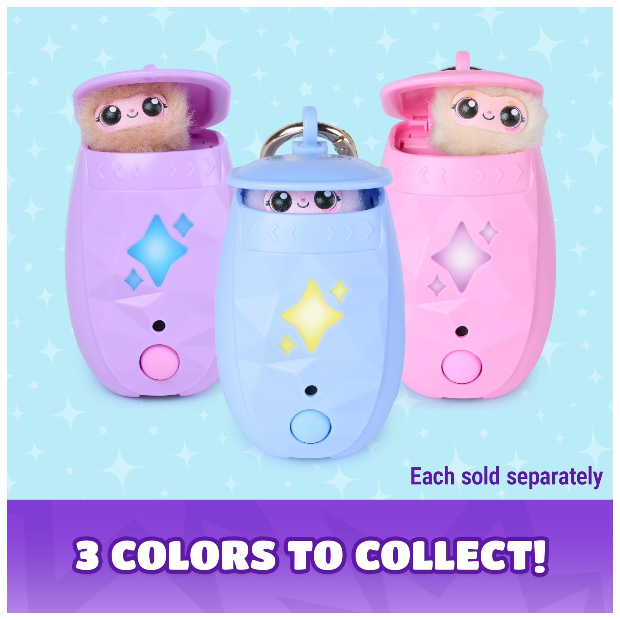 Peekimo, Interactive Pet & Wearable Accessory, 100+ Sounds & Reactions, Purple