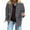 Dark Gray, variant on Trendy Oversized Faux Leather Jacket For Women Vintage Inspired Y2K Outerwear Fall Statement Piece