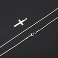 thumbnail image 5 of Turandoss 925 Sterling Silver Cross Pendant Necklace for Men Boys 18K Black Plated 16-22 inch Box Chain Mens Jewelry Catholic Christian Religious Birthday Gifts for Men Boys Boyfriend, 5 of 8