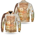 thumbnail image 3 of Welcome Fall Chesapeake Bay Retriever Cozy Autumn Field Pumpkins Leaves All Over Print 3D Baseball Jacket Chessie Dog Lover Bomber Jacket Softball - 12013, 3 of 6