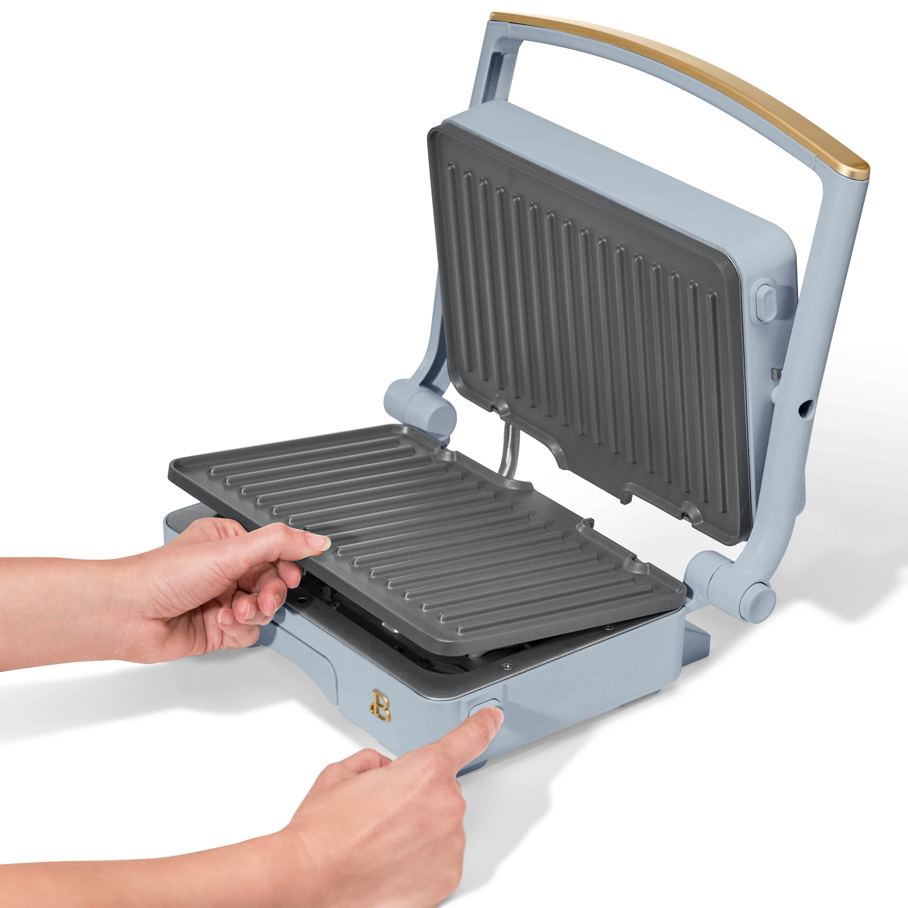 Beautiful 2-in-1 Panini Press & Grill, Cornflower Blue by Drew Barrymore