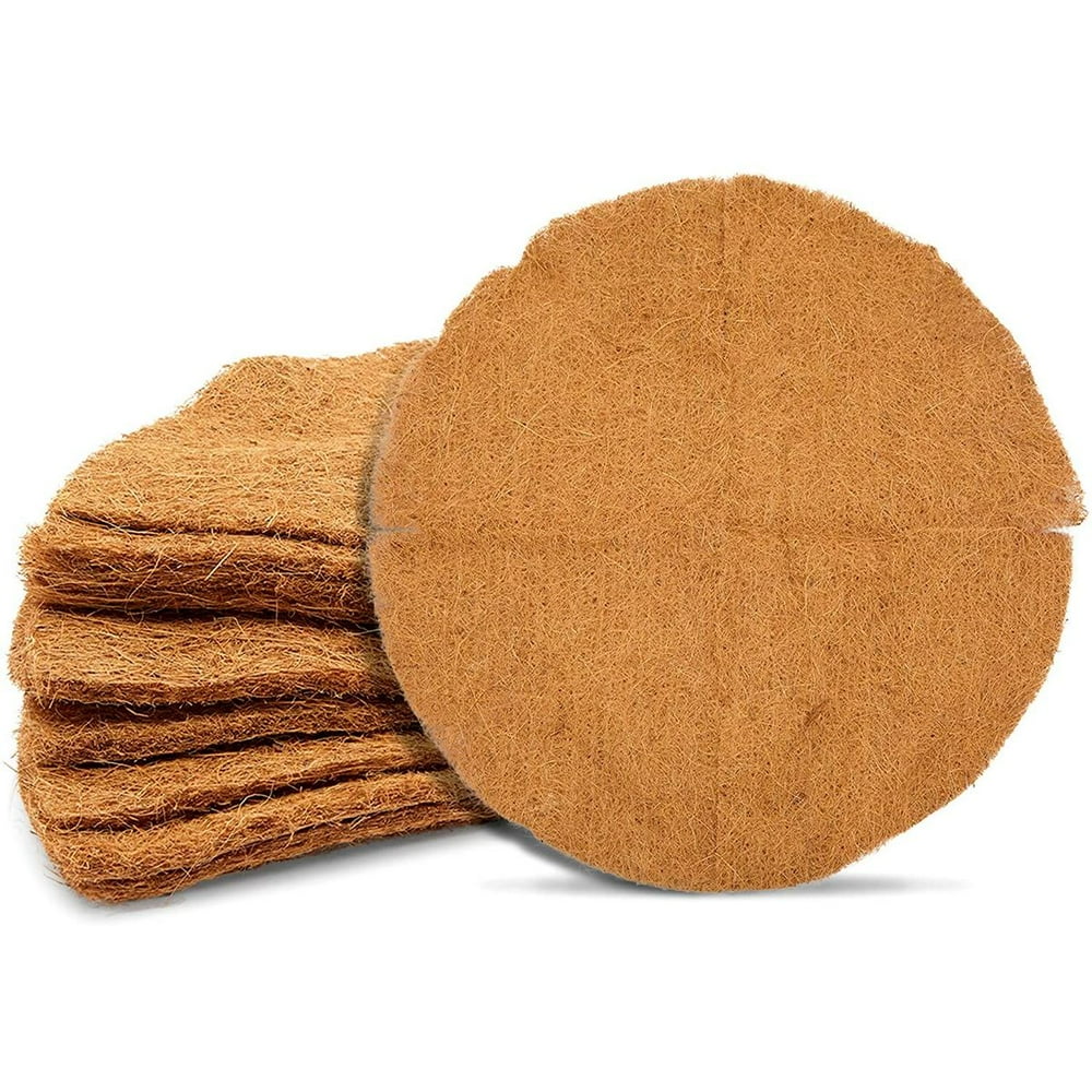 3 Pack Round Coco Coconut Fiber Planter Liners for Hanging