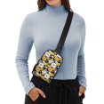 thumbnail image 4 of FOR U DESIGNS Sunflower Sling Bag for Women Crossbody Purse Daisy Crossbody Bags Small Chest Bag for Travel PU Leather Fanny Pack with Inner Pocket Girls Shoulder Bag, 4 of 7