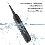 Yajisi Electric Teeth Plaque Remover Tartar Cleaning Kit with LED Light, Low Noise IPX6 Waterproof Portable Dental Scaler and Tooth Stain Eraser for Adults, 9.84 inches / 25.0 cm