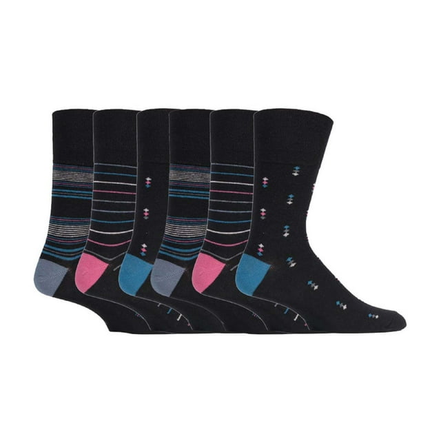 Gentle Grip - 6 Pairs Mens Gentle Grip Non Elastic Socks
