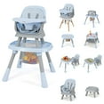 thumbnail image 1 of OLAKIDS 9 in 1 High Chair, Convertible Baby Highchair for Babies and Toddlers, Table and Chair Set Building Block Infant Dining Booster Seat, Kids Stool with Activity Children Play Kitchen, 1 of 10