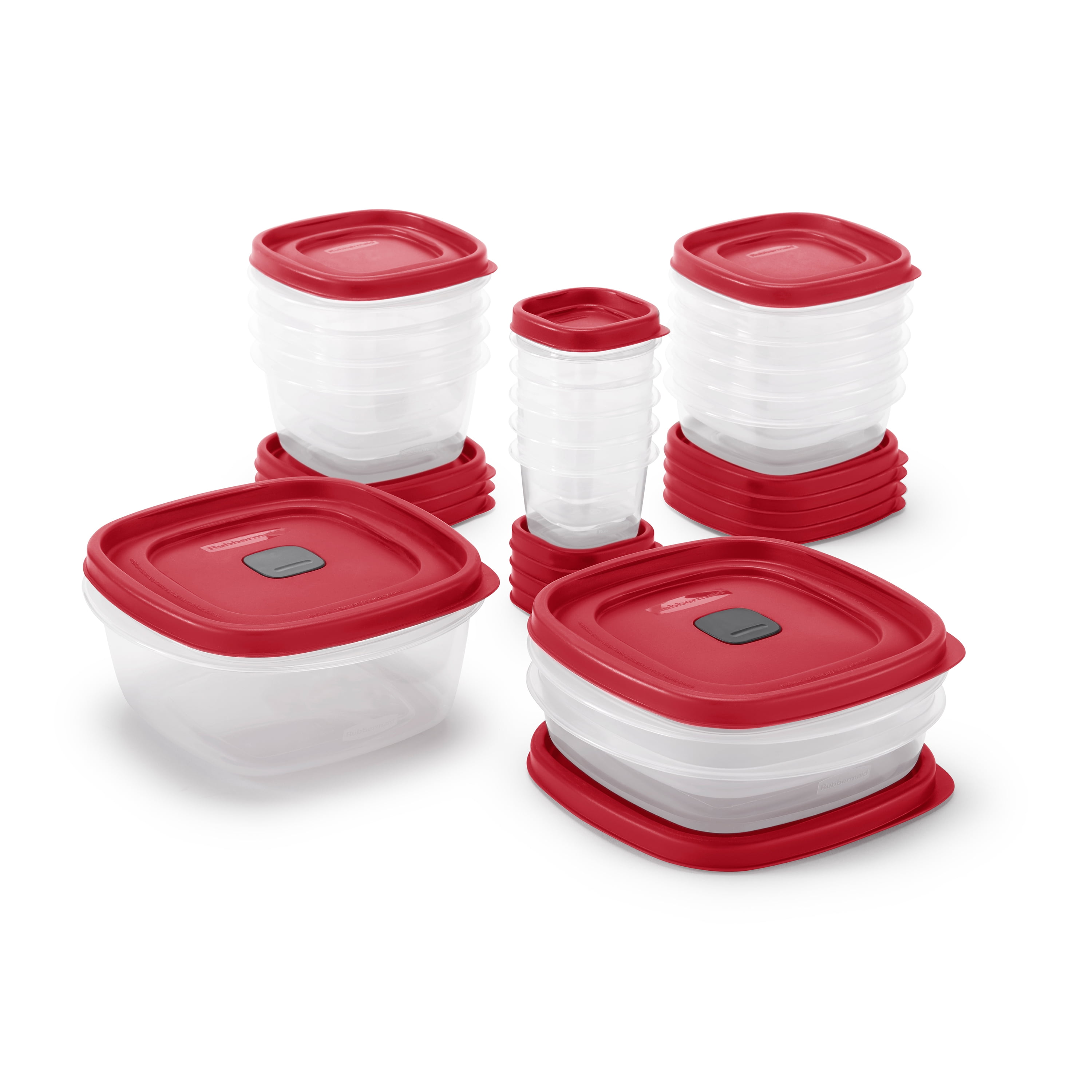 Rubbermaid Easy Find Vented Replacement Red Lids ONLY 6.5 Square 2D85 Lot  of 3