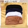 thumbnail image 2 of Cuffbow 4 Pcs Milk Silk Chemo Headwear for Women Chemo Caps Stretchy Turbans for Women Chemo Head Wraps Pleated Chemo Hats Cancer Headwear Beanie Head Covering for Women Sleeping Swimming, 4 Colors, 2 of 6