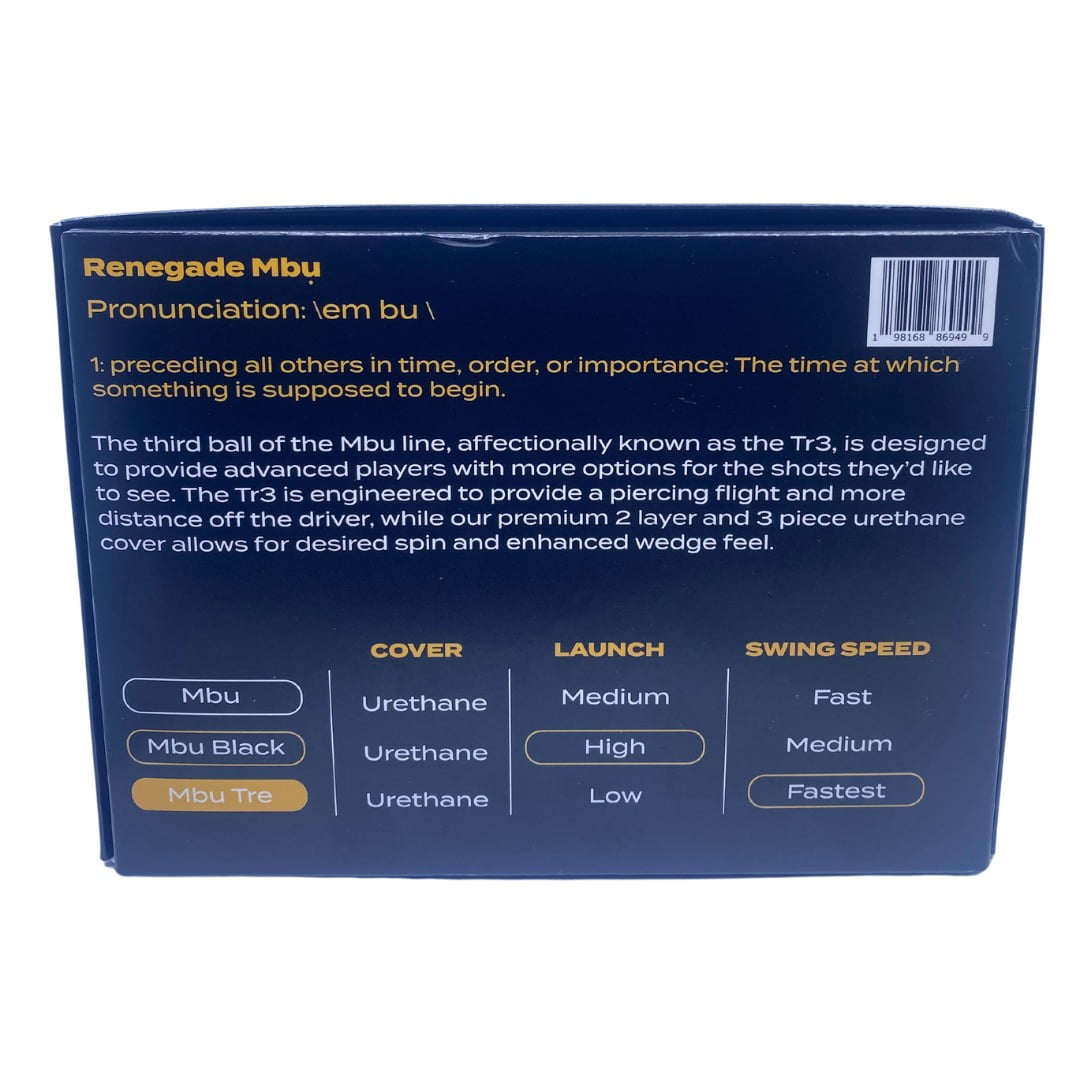 Renegade Mbu Tr3 Golf Balls, 12 Count