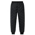thumbnail image 4 of YLSDY Men's Winter Warm Fleece Lined Pants Thermal Insulated Jogger Sweatpants Loose Fit Trousers with Zipper Pockets Black XXXL, 4 of 9