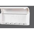thumbnail image 4 of Soporte para cepillos de dientes, ABS, soporte organizador de almacenamiento de cepillos de dientes autoadhesivo a prueba de polvo montado en la pared (13 cm (6 ranuras para cepillos)), blanco, 4 of 5