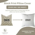 thumbnail image 4 of Pure Linen Floral Pillow Cover – GURUKUL Block Print, Handmade 18x18 Cushion for Farmhouse Decor, 4 of 6