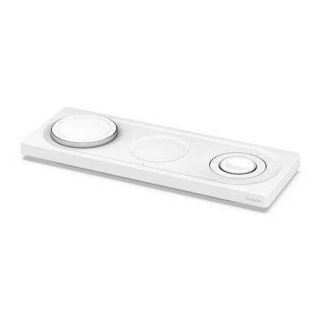 Belkin - MagSafe 3-in-1 Wireless Charging Pad - Fast Wireless Charging for Apple Watch, iPhone 15, 14, 13 & 12 series, & AirPods - White