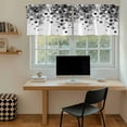 thumbnail image 5 of Black Gradient Tier Curtains 24 Inch Length, Abstract Polka Dots Vintage Modern Cafe Short Curtains for Bathroom Over Sink, Small Kitchen Curtain Light Filtering Tiered Drapes 2 Panels 27.5"Wx24"L, 5 of 8