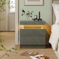 thumbnail image 2 of Cubehom Modern Nightstand Set of 2 with LED Lights, 2-Drawer Wooden Bedside Table, Side Table for Bedroom & Living Room, 2 of 6