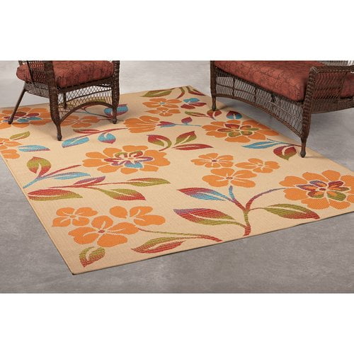 Mainstays Hi Flower Outdoor Rug