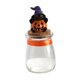 thumbnail image 2 of Tarro de almacenamiento de Halloween perfke Tarro de vidrio transparente calabaza con sombrero, 2 of 9