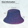 thumbnail image 4 of Vsdgher Violet Glitter Print Bucket Hat for Men&Women Bucket Hat Reversible Summer Double-Side-Wear Travel Gardening, Beach, Camping, Hiking, Fishing Cap, 4 of 5