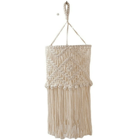 hirigin Macrame Lamp Shade, Boho Hanging Lamp Shade Pendant Light Cover Modern Home Decoration