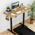 thumbnail image 4 of Costway 48” x 24” Electric Standing Desk with LED Display 2 Memory Height Settings for Home Natural+Black, 4 of 9