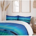 thumbnail image 6 of Ambesonne Nature Duvet Cover Set, Sky Scenery Lake, 2-Calking, Violet Blue, 6 of 7