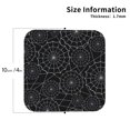 thumbnail image 3 of Balery 4 Pcs Spider Web Blackleather Coasters Set, Drink Table Cup Coasters For Living Room Kitchen Coffee Decor, 3 of 9