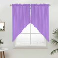 thumbnail image 2 of Swag Valance Curtains for Windows, Purple Striped Light Filtering Kitchen Curtains with Rod Pocket, Geometric Pink Vertical Solid Rainbow Window Treatment Valances for Living Room, 36x36 - 2 PCS, 2 of 9