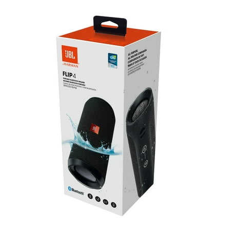 JBL - Flip 4 Portable Bluetooth Speaker - Black