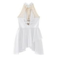 thumbnail image 5 of iiniim Kids Girls Figure Ice Skating Sparkle Sleeveless Gymnastics Leotard Ballet Lyrical Dance Dress White 8, 5 of 6