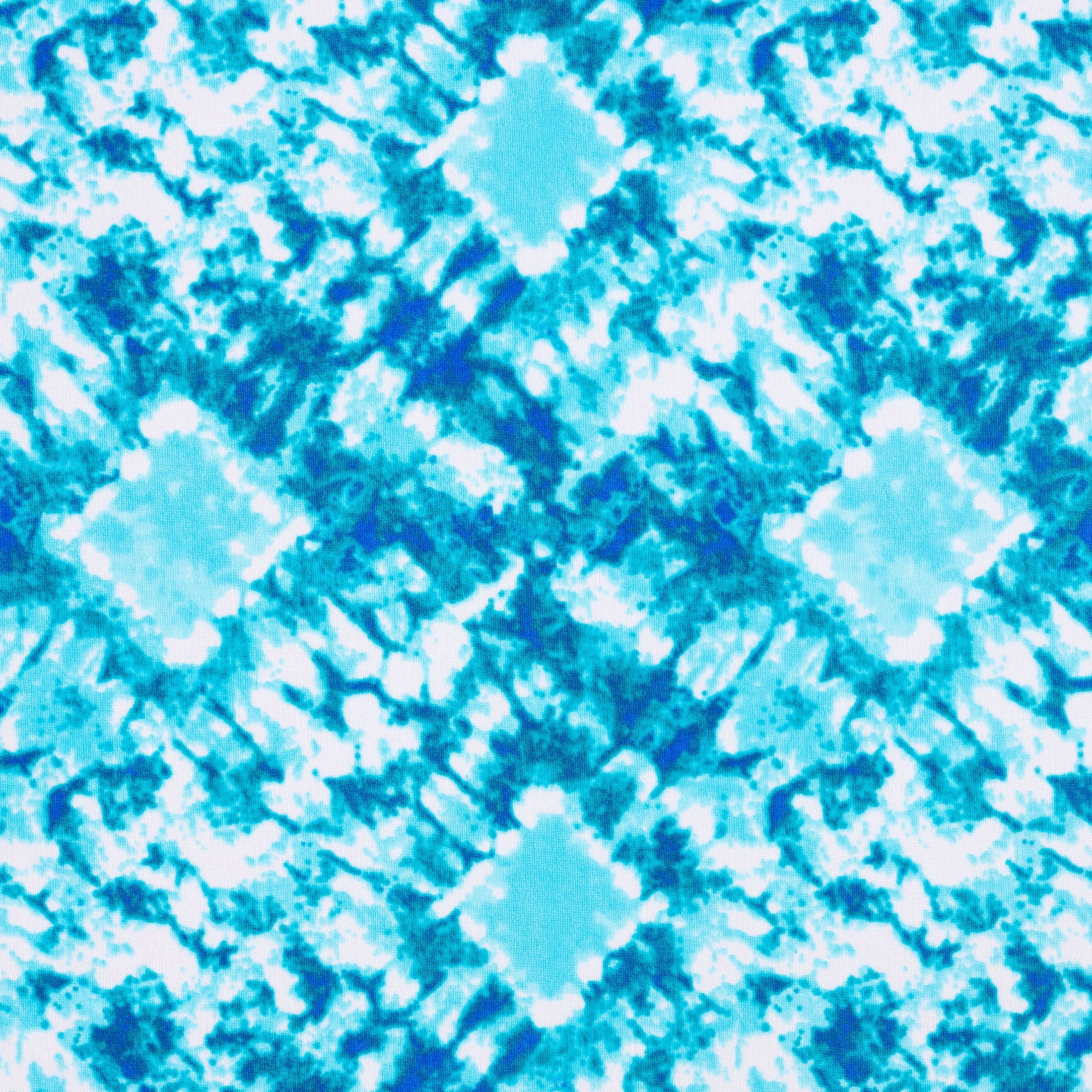 Mainstays Cotton Blend Blue Tie-Dye Beach Towel, 34" x 64"