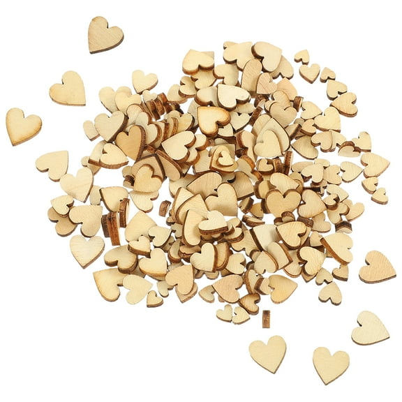400Pcs Mini Wooden Hearts for Crafting Heart Embellishments