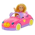 thumbnail image 4 of Barbie Chelsea Vehicle Set with Blonde Small Doll, Toy Car & Teddy Bear Accessory, 4 of 8