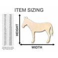 thumbnail image 2 of Unfinished Wood Mule Shape - Farm Animal - Craft - up to 46" DIY 16" / 1/2", 2 of 3