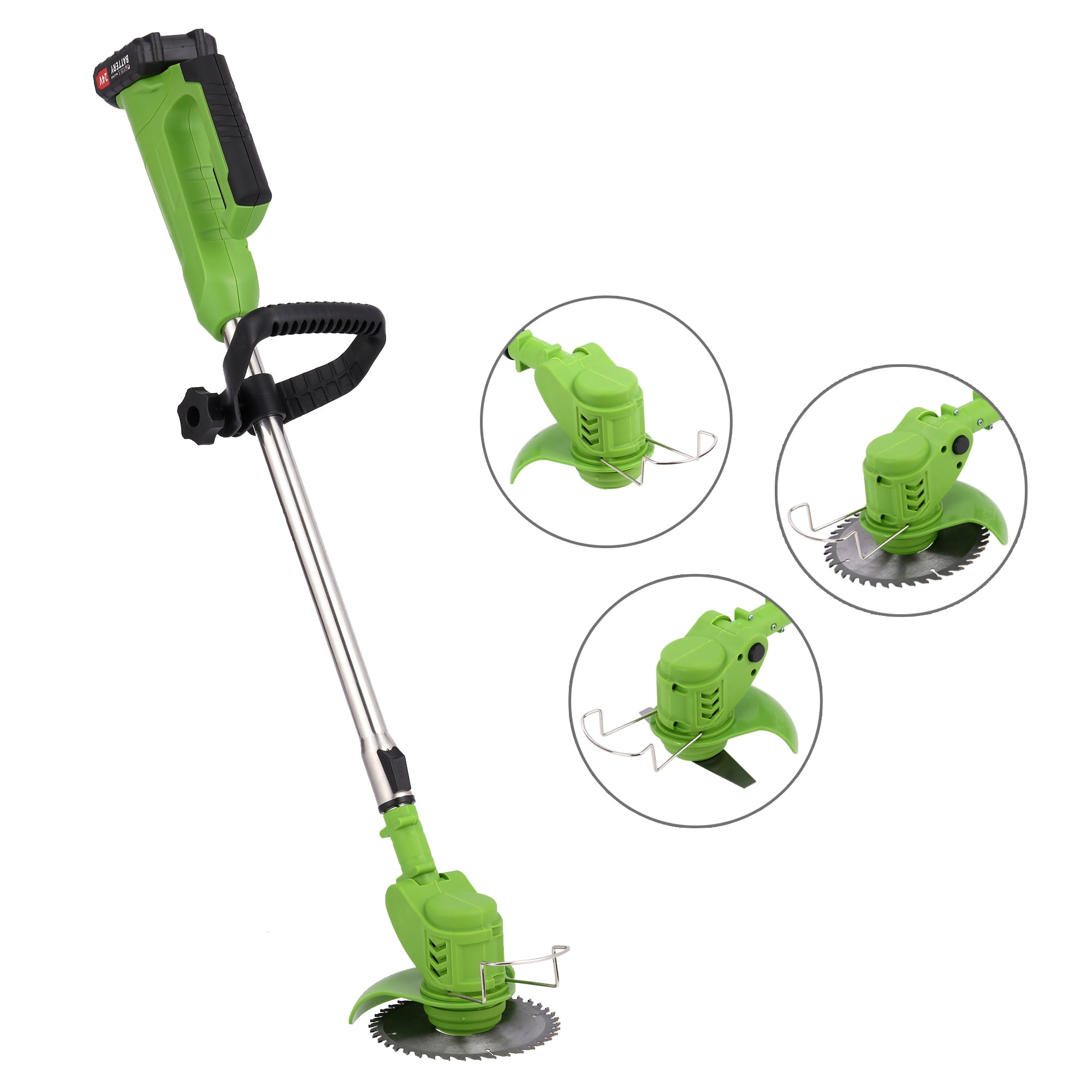 SAYFUT Electric Weed Lawn Eater Edger Grass String Trimmer Cutter 2 Battery 1 Charger Brush Cutter Blade