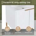 thumbnail image 5 of EUROCO 24" Bathroom Vanity with Sink,Modern Bathroom Vanity Cabinet with 2 Doors ,Open Storage Shelf and Gold Metal Frame, White, 5 of 8