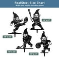 thumbnail image 4 of RealSteel Garden Sports Gnome Yard Stakes - 4 Pack Metal Garden Art (Penny Vein), 4 of 6