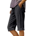 thumbnail image 2 of Only Moment Shorts for Women Cotton Summer Casual Loose Elastic Waist Drawstring Lace Boho Beach Cover Up Shorts Golf Shorts Women Dark Gray,XL, 2 of 4