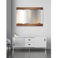 thumbnail image 4 of Espejo decorativo de pared con diseño rectangular enchapado en parota natural, 4 of 4