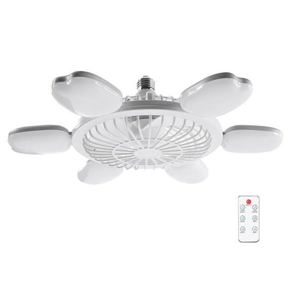 chaungfeng Ceiling Fans with Lights,Socket Fan Light with Remote Control, Adjustment Small Electric Fans Lamp,for Small Spaces Kitchen Bedroom Home Office Dormitory,15"
