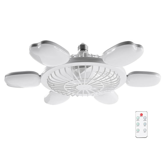 Ceiling Fan with Lights Screw In Socket Fan - Dimmable, with Remote Multifunctional Kitchen Lighting Fixtures, Suitable for Living Areas, Dormitories, Bladeless Ceiling Blowers Bladeless Ceiling Fan