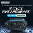 thumbnail image 2 of Casco de motocicleta Auriculares Bluetooth Casco Intercomunicador Auriculares estéreo, 2 of 5