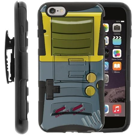 TurtleArmor Â® | For Apple iPhone 6 | iPhone 6s [Hyper Shock] Hybrid Dual Layer Armor Holster Belt Clip Case Kickstand - Gray (Best Gameboy Emulator For Iphone)