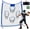 7 FT × 8 FT, variant on Football Throwing Net, Frame Quarterback Equipment Throwing Machine with 1-4 Targets, Easy Setup Football Target Practice with CarryBag, Allweather Indoor Outdoor Use