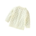 thumbnail image 5 of Odeerbi Toddler Winter Coat Kids Boys Girls Outerwear Jackets Newborn Infant Baby Jacket Warm Button Coat Knit Outwear Sweater White, 5 of 9