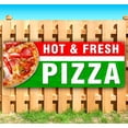 thumbnail image 1 of Hot & Fresh Pizza 13 oz Vinyl Banner With Metal Grommets, 1 of 4