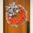 thumbnail image 4 of Fall Burlap Wreath Autumn Wreaths for Front Door Farmhouse,Thanksgiving Pumpkin Wreath with Bows Decor, 4 of 6